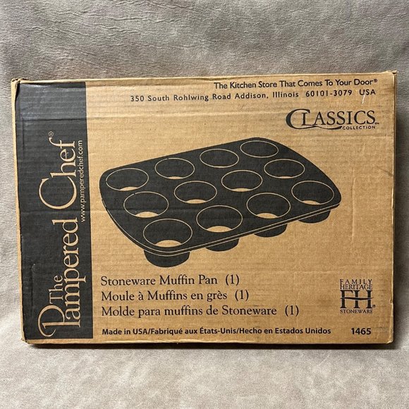 Pampered Chef Kitchen Pampered Chef Stoneware 2 Cup Muffin Pan